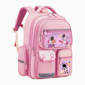 Cosmic Trendy Unisex Backpack  Large Capacity Lightweight Shoulder Bag in Pink