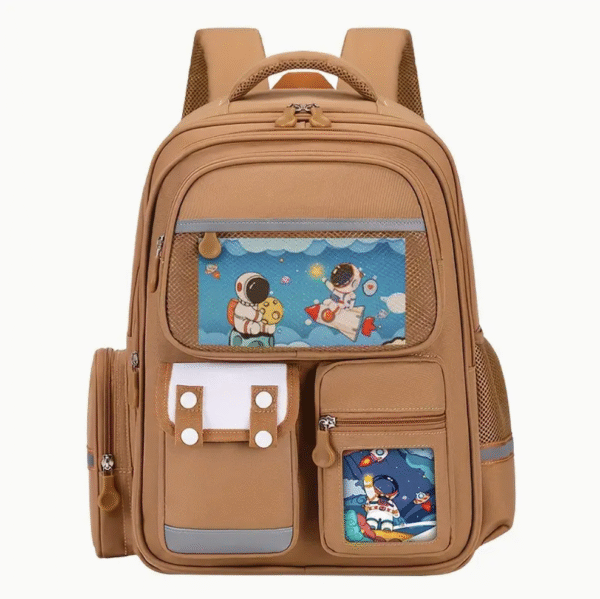 Cosmic Trendy Unisex Backpack  Large Capacity Lightweight Shoulder Bag in Brown