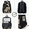 3 Piece Astronaut Print Backpack Set