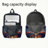 3 Piece Airplane Print Backpack Set