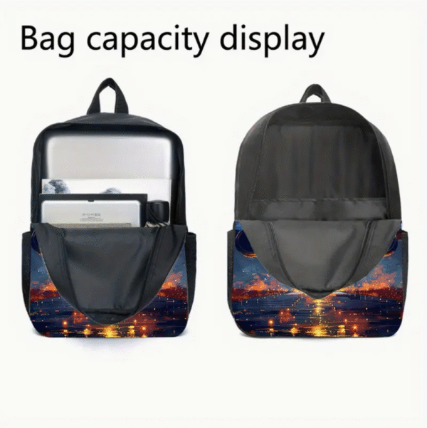 3 Piece Airplane Print Backpack Set