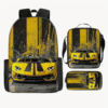 3 Piece Racing Lambo Car Backpack Set