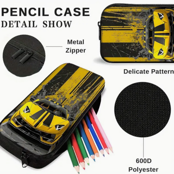 3 Piece Racing Lambo Car Backpack Set