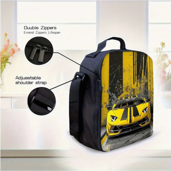 3 Piece Racing Lambo Car Backpack Set