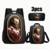 3 Piece Iron Men School Backpack Set