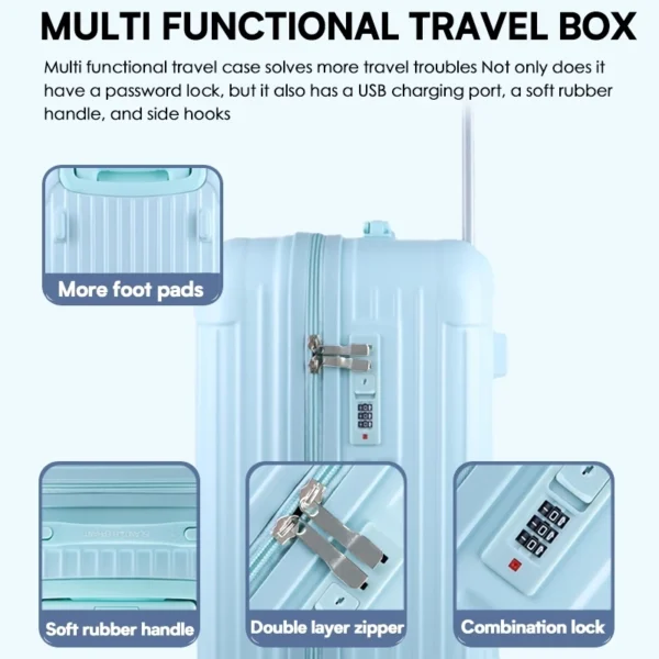 20 Inch Glossy Luggage Heavy Duty Travel Bag