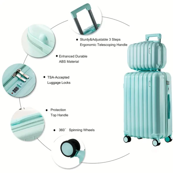 2 pcs Carry On Luggage with Spinner Wheels